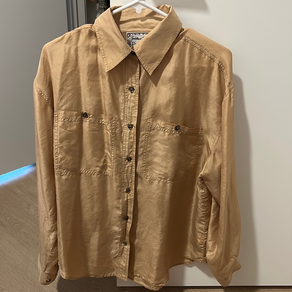 Silk button down